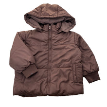 Load image into Gallery viewer, Unisex ZAJA THE LABEL, brown hooded puffer jacket / coat, FUC, size 2,  