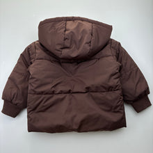 Load image into Gallery viewer, Unisex ZAJA THE LABEL, brown hooded puffer jacket / coat, FUC, size 2,  
