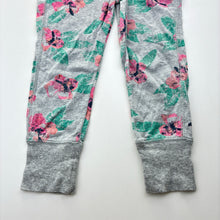 Load image into Gallery viewer, Girls Bonds, floral cotton track pants, Inside leg: 38cm, FUC, size 5,  