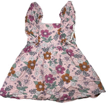 Load image into Gallery viewer, Girls Target, cotton lined floral viscose / linen dress, EUC, size 2, L: 46cm