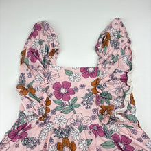 Load image into Gallery viewer, Girls Target, cotton lined floral viscose / linen dress, EUC, size 2, L: 46cm