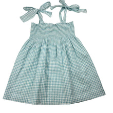 Load image into Gallery viewer, Girls Sal &amp; Pimenta, lightweight gingham summer dress, Made in Portugal, GUC, size 4, L: 52cm