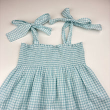 Load image into Gallery viewer, Girls Sal &amp; Pimenta, lightweight gingham summer dress, Made in Portugal, GUC, size 4, L: 52cm