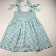 Load image into Gallery viewer, Girls Sal &amp; Pimenta, lightweight gingham summer dress, Made in Portugal, GUC, size 4, L: 52cm