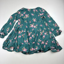 Load image into Gallery viewer, Girls Osh Kosh, floral long sleeve viscose dress, GUC, size 2, L: 45cm