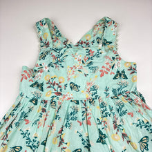 Load image into Gallery viewer, Girls CATHERINE MALANDRINO, lined lightweight floral cotton summer dress, GUC, size 6, L: 60cm