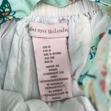 Load image into Gallery viewer, Girls CATHERINE MALANDRINO, lined lightweight floral cotton summer dress, GUC, size 6, L: 60cm