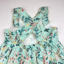 Load image into Gallery viewer, Girls CATHERINE MALANDRINO, lined lightweight floral cotton summer dress, GUC, size 6, L: 60cm