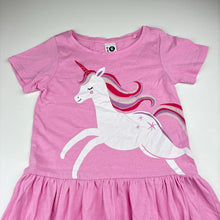 Load image into Gallery viewer, Girls KID, cotton casual dress, unicorn, EUC, size 6, L: 63cm