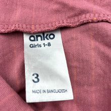 Load image into Gallery viewer, Girls Anko, striped cotton casual dress, GUC, size 3, L: 48cm