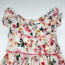 Load image into Gallery viewer, Girls Next, lined lightweight floral cotton dress, GUC, size 6, L: 58cm