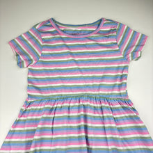 Load image into Gallery viewer, Girls Anko, striped soft cotton casual dress, EUC, size 7, L: 64cm