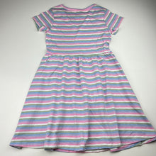 Load image into Gallery viewer, Girls Anko, striped soft cotton casual dress, EUC, size 7, L: 64cm