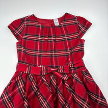 Load image into Gallery viewer, Girls Carter's, lined plaid cotton dress, EUC, size 7, L: 66cm