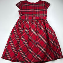 Load image into Gallery viewer, Girls Carter's, lined plaid cotton dress, EUC, size 7, L: 66cm