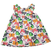 Load image into Gallery viewer, Girls Cotton On, soft feel cotton blend dress, butterflies, FUC, size 2, L: 46cm