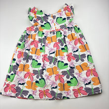 Load image into Gallery viewer, Girls Cotton On, soft feel cotton blend dress, butterflies, FUC, size 2, L: 46cm