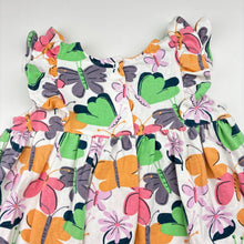 Load image into Gallery viewer, Girls Cotton On, soft feel cotton blend dress, butterflies, FUC, size 2, L: 46cm