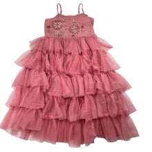 Load image into Gallery viewer, Girls Cotton On, cotton lined tiered tulle &amp; sequin dress, GUC, size 5, L: 70cm
