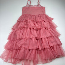 Load image into Gallery viewer, Girls Cotton On, cotton lined tiered tulle &amp; sequin dress, GUC, size 5, L: 70cm