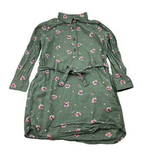 Load image into Gallery viewer, Girls H&amp;M, floral cotton shirt dress, EUC, size 3, L: 48cm