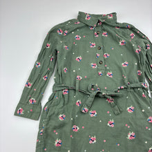Load image into Gallery viewer, Girls H&amp;M, floral cotton shirt dress, EUC, size 3, L: 48cm