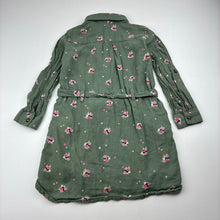 Load image into Gallery viewer, Girls H&amp;M, floral cotton shirt dress, EUC, size 3, L: 48cm
