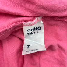 Load image into Gallery viewer, Girls Anko, pink cotton casual dress, GUC, size 7, L: 58cm