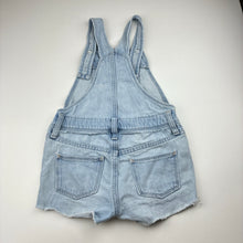Load image into Gallery viewer, Girls Old Navy, distressed denim overalls / shortalls, GUC, size 6-7,  