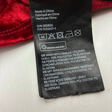 Load image into Gallery viewer, Girls H&amp;M, red crushed velvet party dress, EUC, size 3-4, L: 58cm
