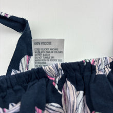 Load image into Gallery viewer, Girls Anko, navy floral viscose hi-lo dress, EUC, size 7, L: 77cm at front