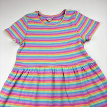 Load image into Gallery viewer, Girls Cotton On, striped stretchy short sleeve dress, FUC, size 6, L: 62cm