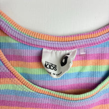 Load image into Gallery viewer, Girls Cotton On, striped stretchy short sleeve dress, FUC, size 6, L: 62cm