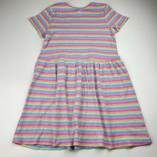 Load image into Gallery viewer, Girls Cotton On, striped stretchy short sleeve dress, FUC, size 6, L: 62cm