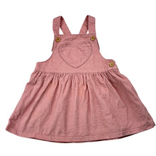 Load image into Gallery viewer, Girls H&amp;M, corduroy cotton overalls dress / pinafore, GUC, size 00, L: 40cm