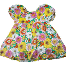 Load image into Gallery viewer, Girls Milkshake, lined floral cotton / viscose dress, marks on chest, FUC, size 3, L: 50cm