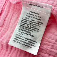 Load image into Gallery viewer, Girls Cotton On, pink crinkle cotton long sleeve dress, EUC, size 5, L: 63cm