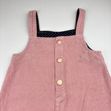 Load image into Gallery viewer, Girls Anko, corduroy cotton overalls dress / pinafore, GUC, size 5, L: 56cm