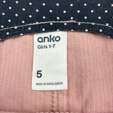 Load image into Gallery viewer, Girls Anko, corduroy cotton overalls dress / pinafore, GUC, size 5, L: 56cm