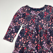 Load image into Gallery viewer, Girls Anko, floral cotton long sleeve dress, GUC, size 3, L: 46cm