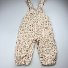 Load image into Gallery viewer, Girls Blossom + Pear, denim dinosaur overalls / dungarees, NEW, size 2,  