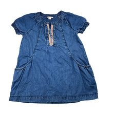 Load image into Gallery viewer, Girls Esprit, chambray cotton short sleeve dress, GUC, size 2-3, L: 50cm