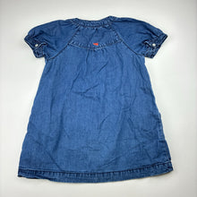 Load image into Gallery viewer, Girls Esprit, chambray cotton short sleeve dress, GUC, size 2-3, L: 50cm