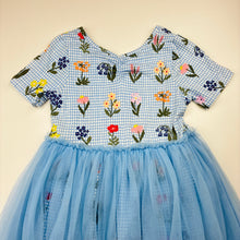 Load image into Gallery viewer, Girls Cotton On, floral &amp; tulle dress, EUC, size 7, L: 65cm