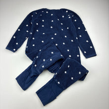Load image into Gallery viewer, Unisex Bonds, navy terry zip wondersuit / zippy / romper, GUC, size 2,  