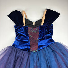 Load image into Gallery viewer, Girls WEISSMAN, velvet, tulle &amp; sequin dance costume, Sz: MC, GUC, size 10-12, L: 70cm