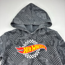 Load image into Gallery viewer, Boys Hot Wheels, fleece lined hoodie sweater, wash fade &amp; pilling, FUC, size 4,  