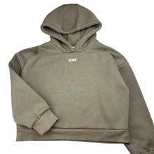 Load image into Gallery viewer, Girls Tilii, khaki fleece lined hoodie sweater, EUC, size 10,  