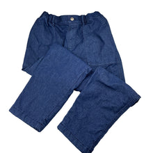 Load image into Gallery viewer, Boys Uniqlo, fleece lined stretch denim pants, adjustable, Inside leg: 47cm, EUC, size 7-8,  