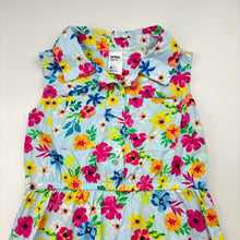 Load image into Gallery viewer, Girls Anko, lightweight floral cotton shirt dress, EUC, size 6, L: 57cm